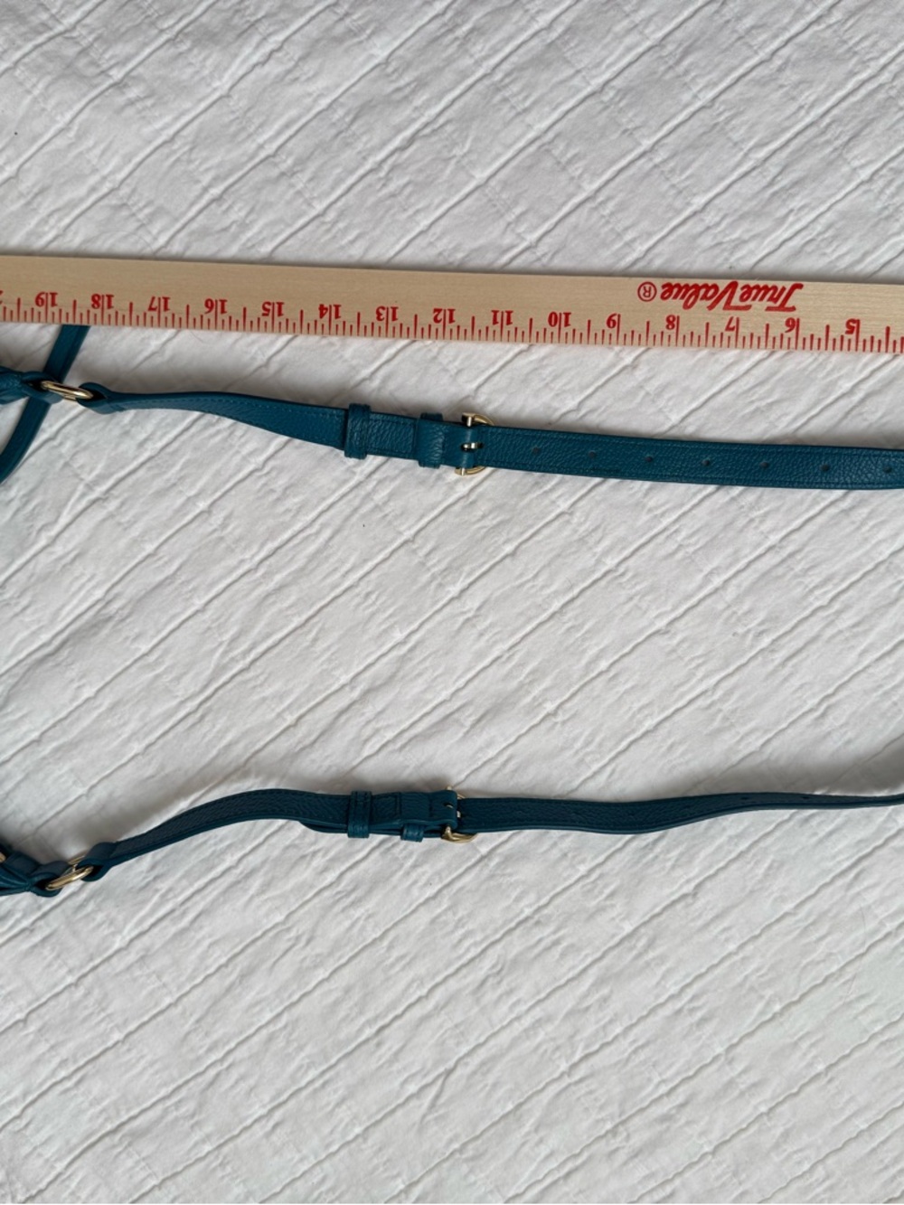 Talbots Teal Leather Crossbody Bag - Picture 10 of 12